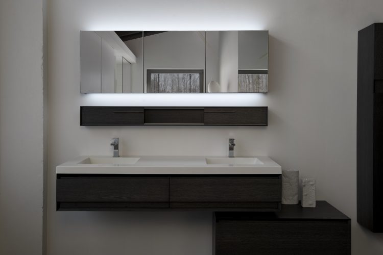 m mirrored cabinet surface