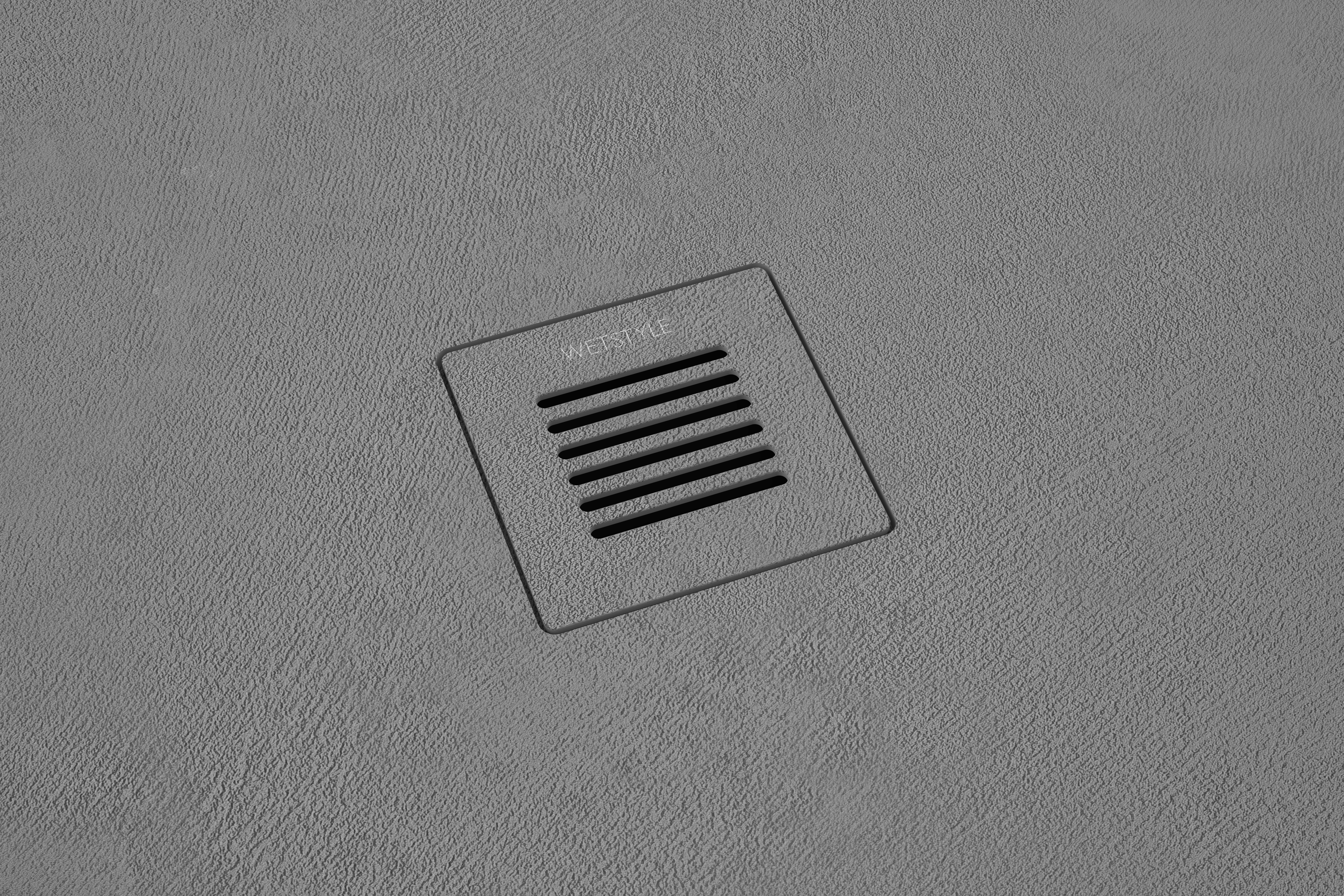 wetstyle_feel_cement_drain_gris_v6 Shower bases in concrete gray, eco friendly, non slip