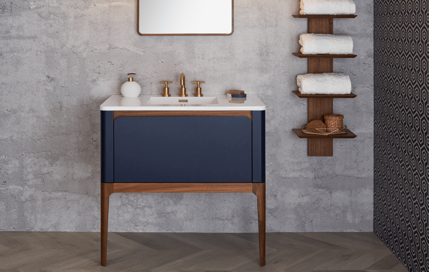 floor mount vanity