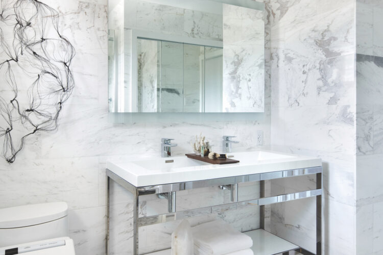 Bathroom sink console